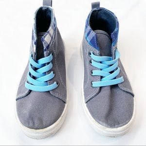 Oomphies Gray and Blue Niko Boot / Sneaker Toddler Size 8